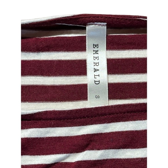 Women's Red/White Stripped short sleeve top. Boutique Brand Emerald. - Picture 4 of 6